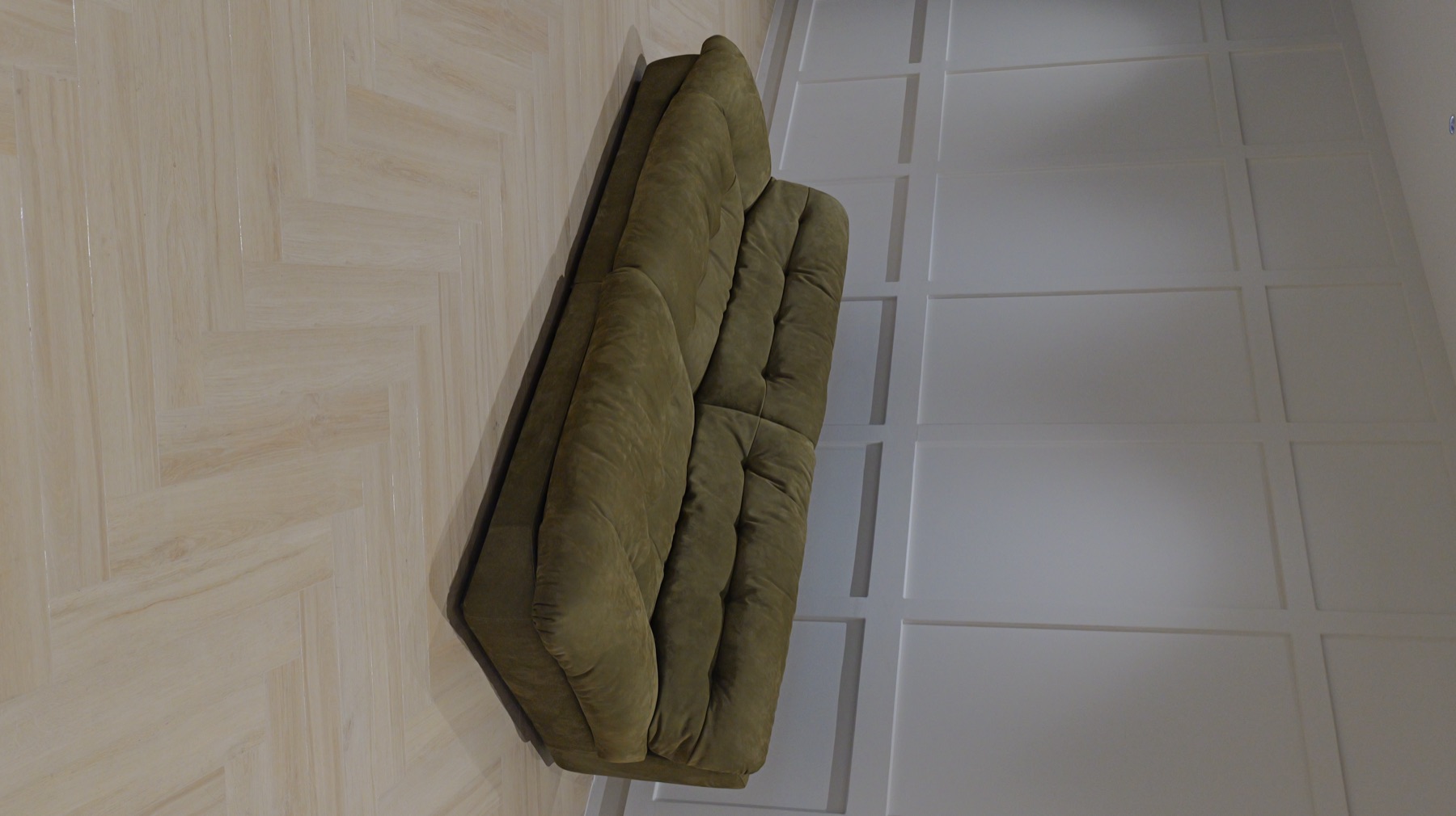 Avocado Green Suede BXT Cloud Sofa 3