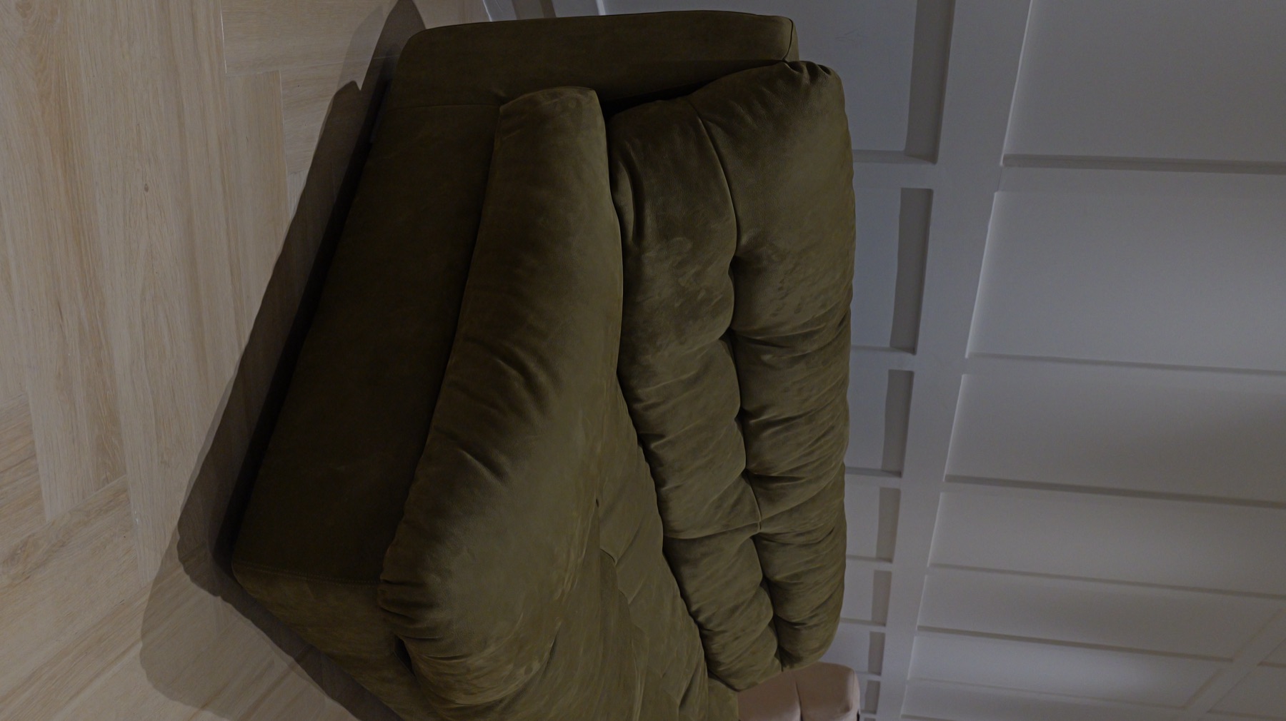 Avocado Green Suede BXT Cloud Sofa 7